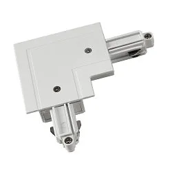 Eckverbinder für 1-Phasen HV-Stromschiene,Einbauversion, Schutzleiter innen, weiß