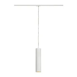 1-HV-phase-track pendant luminaire ENOLA B, GU10 QPAR51, incl. Adaptor, white