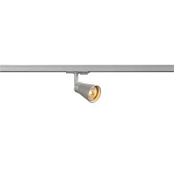 1-Phasen Strahler AVO TRACK, GU10 QPAR51 max. 50W, inkl. Adapter, Silbergrau
