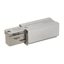 EUTRAC Einspeiser für 3-Phasen HV-Schiene Erde rechts, Einspeiser 2, silbergrau