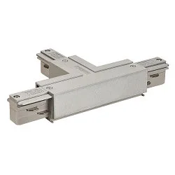 EUTRAC T-Verbinder 1 für 3-Phasen HV-Schiene, Erde links / innen, silbergrau