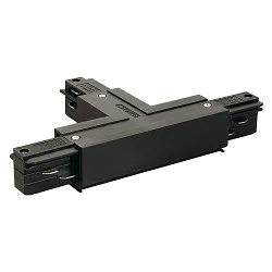 EUTRAC T-Verbinder 2 für 3-Phasen HV-Schiene, Erde rechts / innen, schwarz