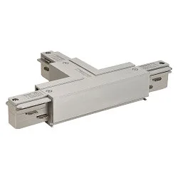 EUTRAC T-Verbinder 2 für 3-Phasen HV-Schiene, Erde rechts / innen, silbergrau