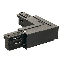 EUTRAC L-Verbinder für 3-Phasen HV-Schiene, Erde außen, Eckverbinder 1, schwarz