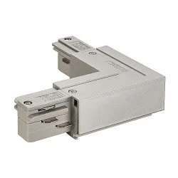 L-Verbinder für 3-Phasen HV-Schiene, Erde außen, Eckverbinder 1, silbergrau