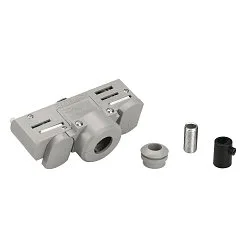 EUTRAC Pendelleuchten-Adapter für HV 3-Phasen Schiene, silbergrau