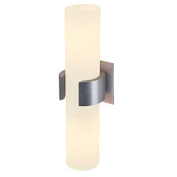 Wandleuchte DENA II Leuchtenschirm Glas alu-brushed