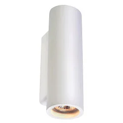 Gips-Wandleuchte PLASTRA Tube, 2xGU10, weiß