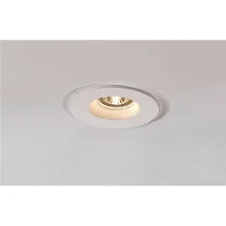 Recessed luminaire PLASTRA Downlight, GU10, round, white