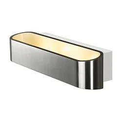 Wall luminaire ASSO LED 300, oval, 2x5W LED, 3000K, alu brushed/white