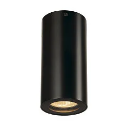 Deckenleuchte ENOLA B CL-1, ø 6,7cm / H 14cm, GU10 QPAR51, IP20, Aluminium, schwarz