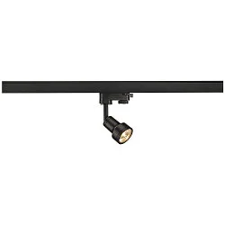 Spotlight PURI Lampenkopf, GU10, max. 50W, incl. 3-Phase adapter, black