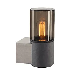 Wandleuchte LISENNE, E27, Rauchglas