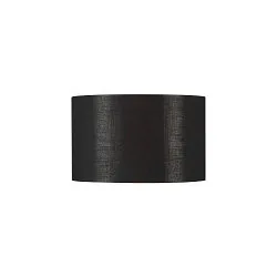 Textil-Schirm FENDA, Zylindrisch, Ø 45.5cm /  Höhe 28cm, Schwarz /  Kupfer