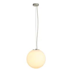 Pendelleuchte ROTOBALL 40 PD, IP20, Ø 40cm, E27, Stahl / PE, silbergrau / weiß, Ø 40 cm
