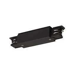 Accessories for 3-Phase surface track S-TRACK Straight coupler with feed-in possibility, black