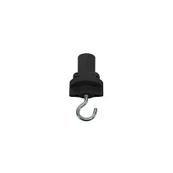 Zubehör für 3-Phasen-Aufbauschiene S-TRACK - 3-Phasen-Adapter mit Haken, mechanisch, isoliert, schwarz