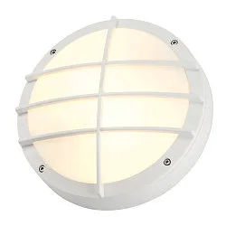 Wall luminaire BULAN GRID, round, E27, max. 2x25W, white
