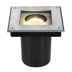Outdoor Bodeneinbaustrahler DASAR® 115, IP67 IK08, eckig / Austritt eckig, GU10, Edelstahl-Blende 316, befahrbar, kardanisch