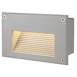 BRICK LED DOWNUNDER, LED Wand-Einbauleuchte, IP54, 1.4W 3000K 30lm, Silbergrau