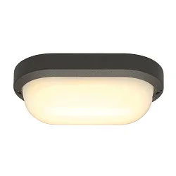 LED Außenleuchte TERANG 2 Wand-/Deckenleuchte, oval, 120°, SMD LED, 3000K, IP44, anthrazit