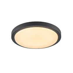 Outdoor LED Wand-/Deckenleuchte AINOS ROUND SENSOR, IP44, mit Sensor, Ø 30cm, 22W 3000K 1430lm, anthrazit / opal
