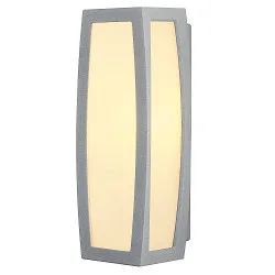Outdoor Wand-/Deckenleuchte MERIDIAN BOX, E27, IP54, Silbergrau