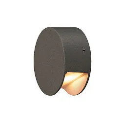 Outdoor LED Wandleuchte PEMA WL ROUND, IP55 IK03, Ø 9cm, 3.8W PowerLED 3000K 190lm, schaltbar, anthrazit