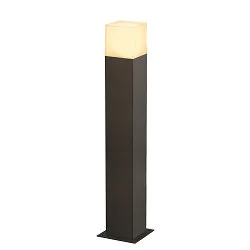 Outdoor Stehleuchte GRAFIT, IP44, eckig, E27, anthrazit / Diffusor in Rauchglas-Optik, satiniert, 60cm