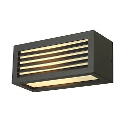 Außenwandleuchte BOX-L, IP44, eckig, E27 max. 18W, Anthrazit