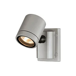 Außenstrahler MYRA SINGLE, IP55, 1-flammig, GU10 max. 50W, dreh- und neigbar, Silbergrau