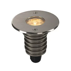 LED Bodeneinbauleuchte DASAR® 920 HV, IP67 IK08, Ø 9.2cm, 230V AC, 4.6W 3000K 300lm 40°, schaltbar, begehbar, Edelstahl 316