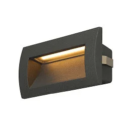 LED Wand-Einbauleuchte DOWNUNDER OUT M, IP55, 14 x 7cm, 230V AC /  sek. 300mA, asymmetrisch, 4W 3000K 85lm, anthrazit