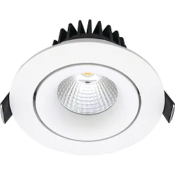 LED Einbauleuchte VELIA TILT, rund, 13W, 1800-3000K, IP44, DTW, weiß matt