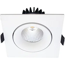 LED Einbauleuchte VELIA TILT, quadratisch, 11W, IP44, weiß matt, 2700K