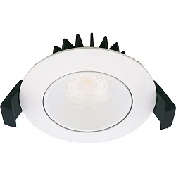 LED Einbauleuchte VELIA LOW PROFILE, rund, 5,5W, 3000K, 320lm, IP44, dimmbar, weiß matt