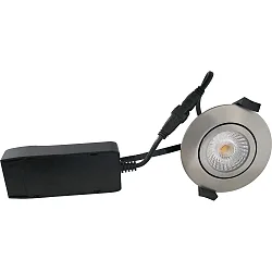 LED Einbauleuchte LOW PROFILE, rund, 6W, 4000K, 510lm, IP54, dimmbar, alu gebürstet