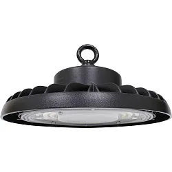 LED Hallenstrahler ECOTECH HIGHBAY, Ø29cm, 200W, 4000K, 28000lm, IP65, schwarz matt
