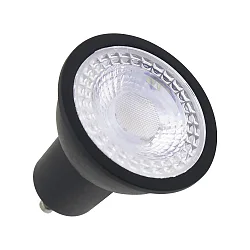 LED Leuchtmittel LONG LIFE, 38°, GU10, 5W, 1800/3000K, 350lm, IP44, opal, weiß/schwarz