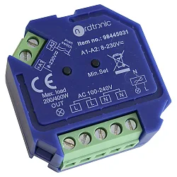 Box Dimmer Triac, Einbaudimmer für 230V Lasten, IP20, dimmbar