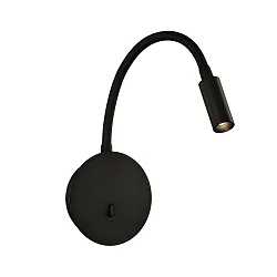 LED Wandleuchte LYON 16/3699 Lesespot, 3W, 3000K, 285lm, IP20, mit Schalter, verstellbar, schwarz