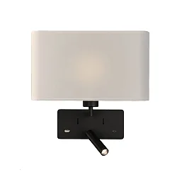 LED Wandleuchte ROMEO 16/3971, 3W, 3000K, 285lm, + E27, max. 15W, IP20, 2 Schalter, verstellbar, mit USB-C