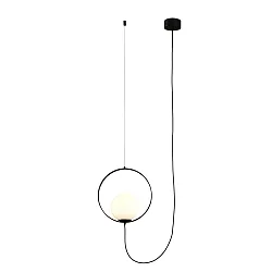 pendant luminaire HALO 3815/1 1 flame IP20, opal, black
