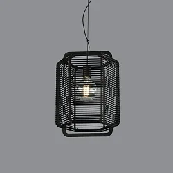 Pendelleuchte CORDA, Ø 45,0 cm, 1 x E27 LED, 1 x 15W, IP20, IK05, schwarz