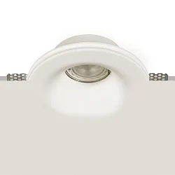 Recessed luminaire GAMMA 3409/12 with funnel cover, GU10 max. 10W (LED), paintable plaster, white