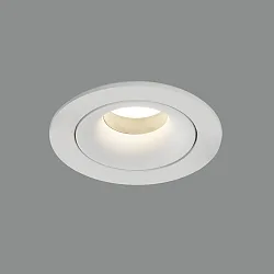 Einbau-Deckenstrahler MUSCA, 1-flammig, schwenkbarer Leuchtenkopf, 1 x GU10 LED, 8W, IP20, IK06, weiß