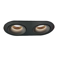 Einbaustrahler MUSCA 3947/21, 2-flammig, GU10, max. 2x 8W, IP20, schwarz
