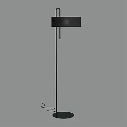 Stehleuchte CLIP 8178, 150cm, / Ø 40cm, E27 max. 20W, mit Stoffschirm, schwarz