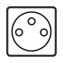 Einsatz für Albert Energiesäule Typ Nr. 4405 /-07 /-09 - Schuko-Steckdose IP 44 / , F / B - Typ E, mit Klappdeckel