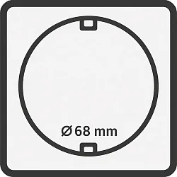 Leerfeld Loch 68 mm für Hohlwanddosen